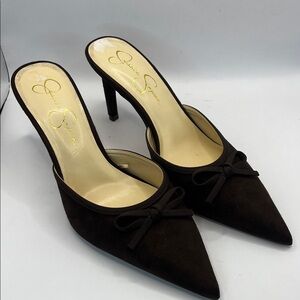 Jessica Simpson Black Pointed Heels with Bow